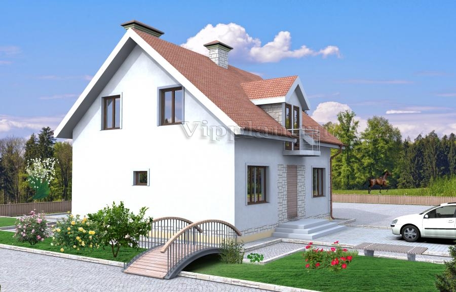 Проект уютного коттеджа с мансардой